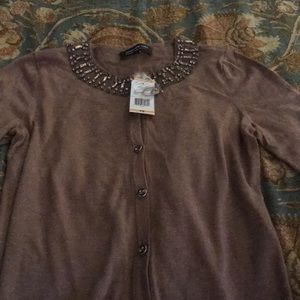 NWT Jones NY jewel neck cardigan
